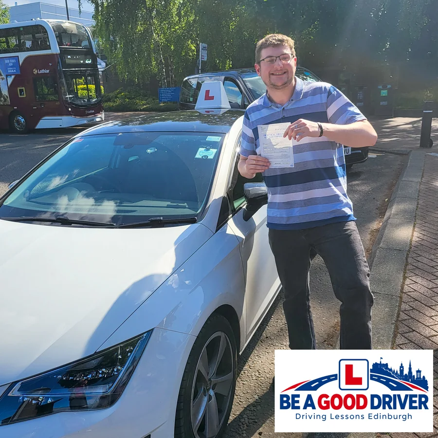 Successful learner with Adrian after passing their driving test