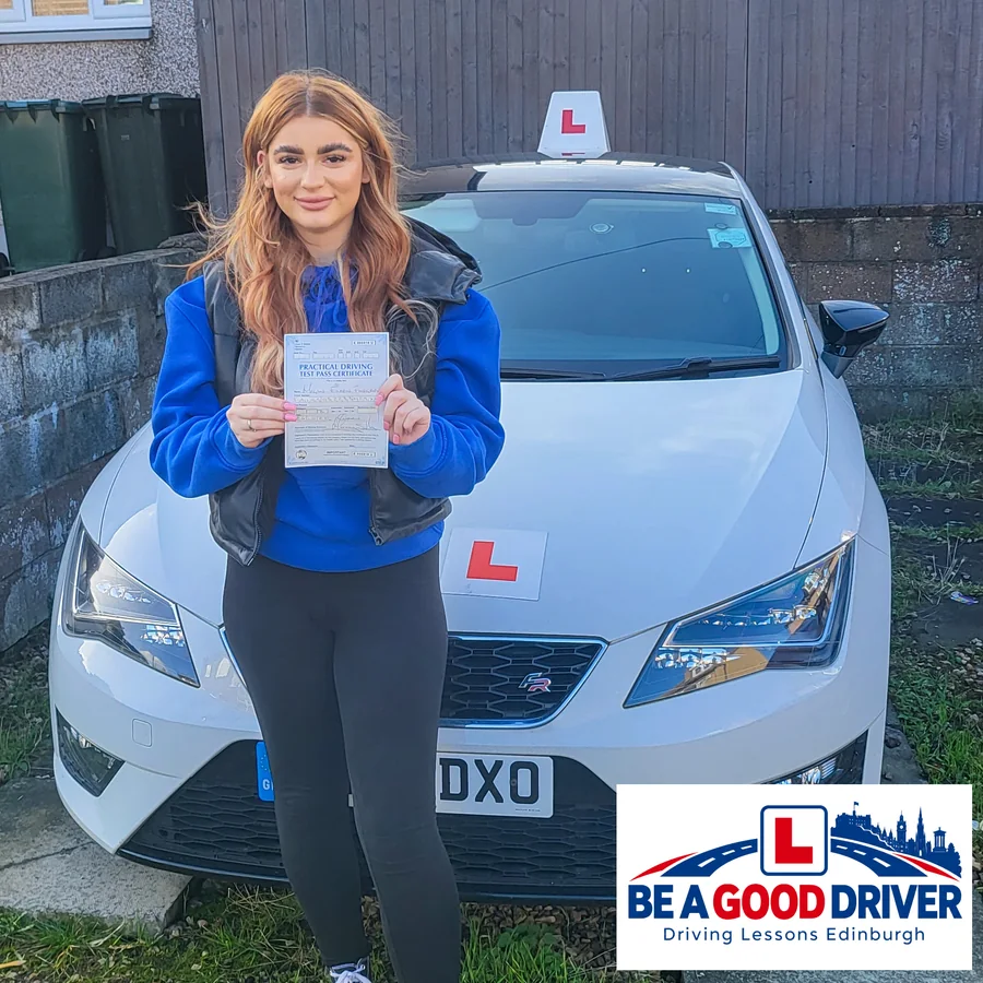 Successful learner with Adrian after passing their driving test