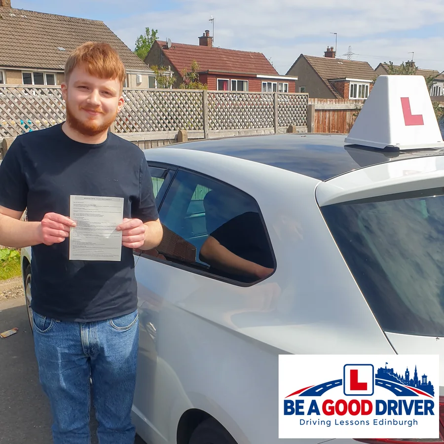 Successful learner with Adrian after passing their driving test