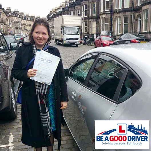 Successful learner with Adrian after passing their driving test