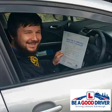 Successful learner with Adrian after passing their driving test