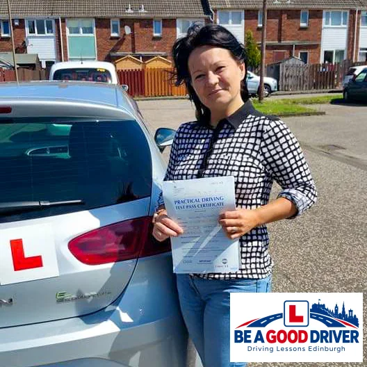 Successful learner with Adrian after passing their driving test