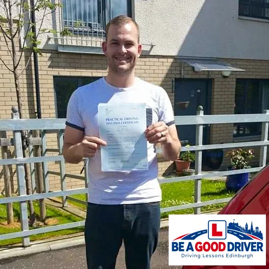 Successful learner with Adrian after passing their driving test